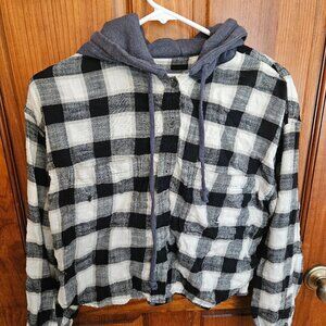 American Eagle crop flannel shirt - Sz Med